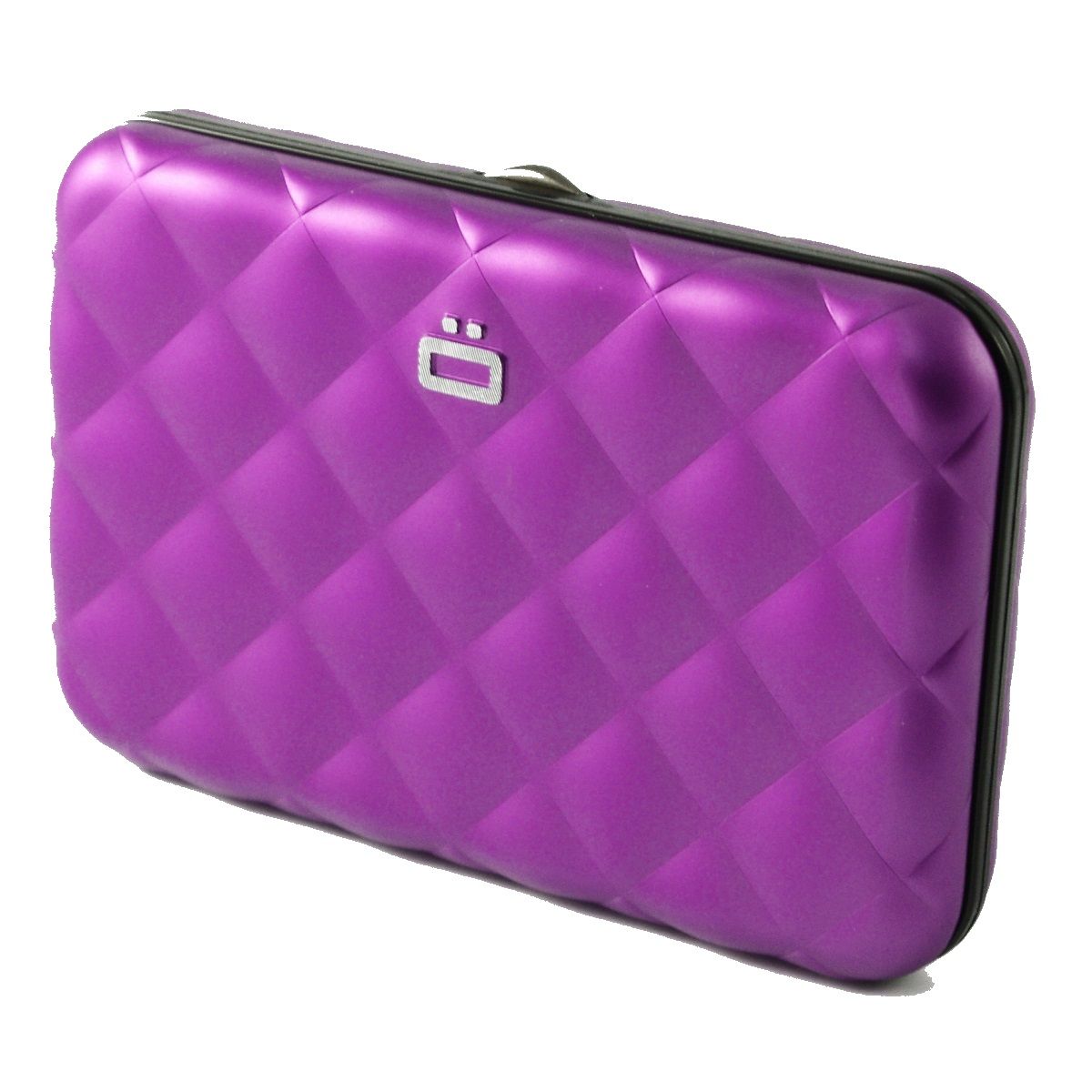 OGON Aluminum Wallet Quilted Button - Purple